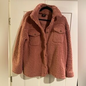 Women's Pink Sherpa Jacket